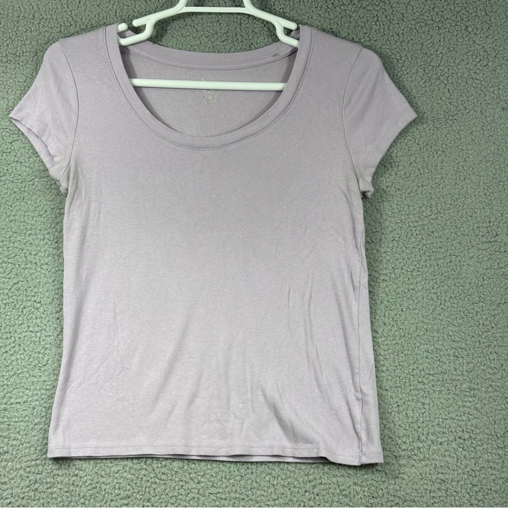 a new day Lavender Scoop Neck Short Sleeve Tee